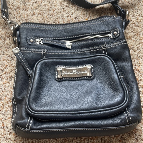 Sophie Caperelli black leather crossbody bag - Picture 1 of 4